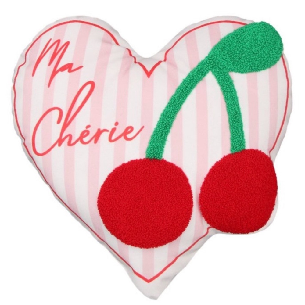 Ma Cheire Cherry spring summer Bullseye Playground heart shaped pillow cherries